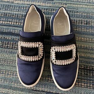 ROGER VIVIER MIDNIGHT BLUE SNEAKERS SIZE 37
